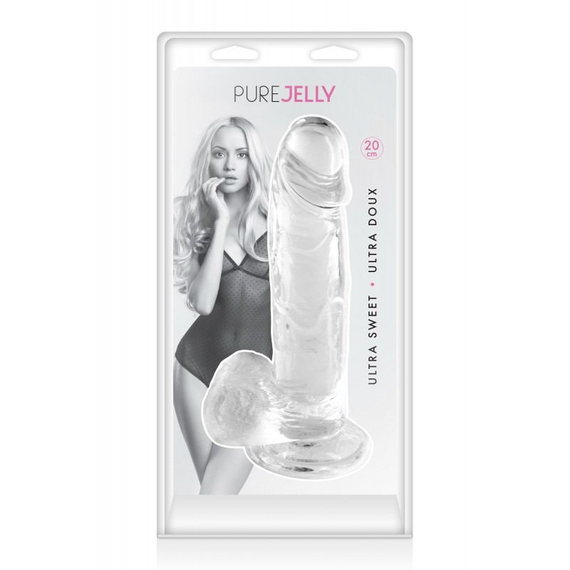DILDO JELLY L CLARO 20 CM - Imagen 3
