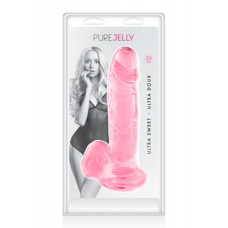 DILDO JELLY L ROSA 20 CM - Imagen 3