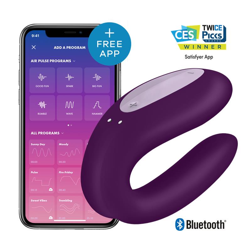 SATISFYER DOUBLE JOY APP VIOLETA