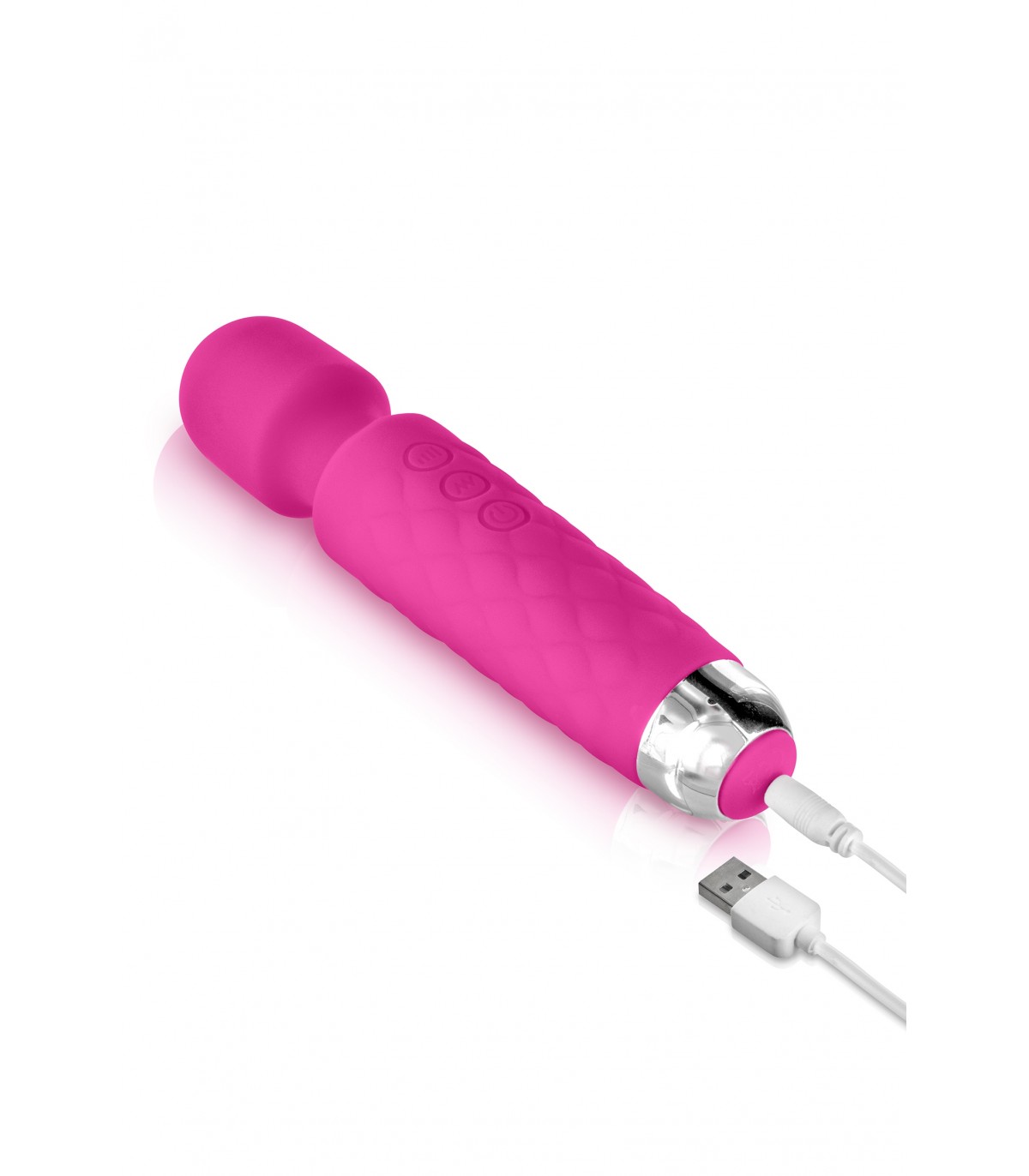 VIBRADOR LOVE WAND SILICONA RECARGABLE ROSA - Imagen 3